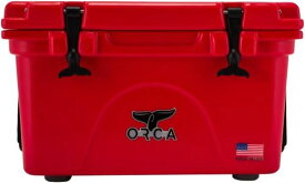 ORCA(オルカ) ORCA Coolers 26 Quart Col.レッド Size:外側：高さ約37×幅約59×奥行約44　内側：高さ約22×幅約41×奥行き約28　重量：25lbs（約11Kg）＊店頭展示品のため多少のスリキズ等がある場合がございます。