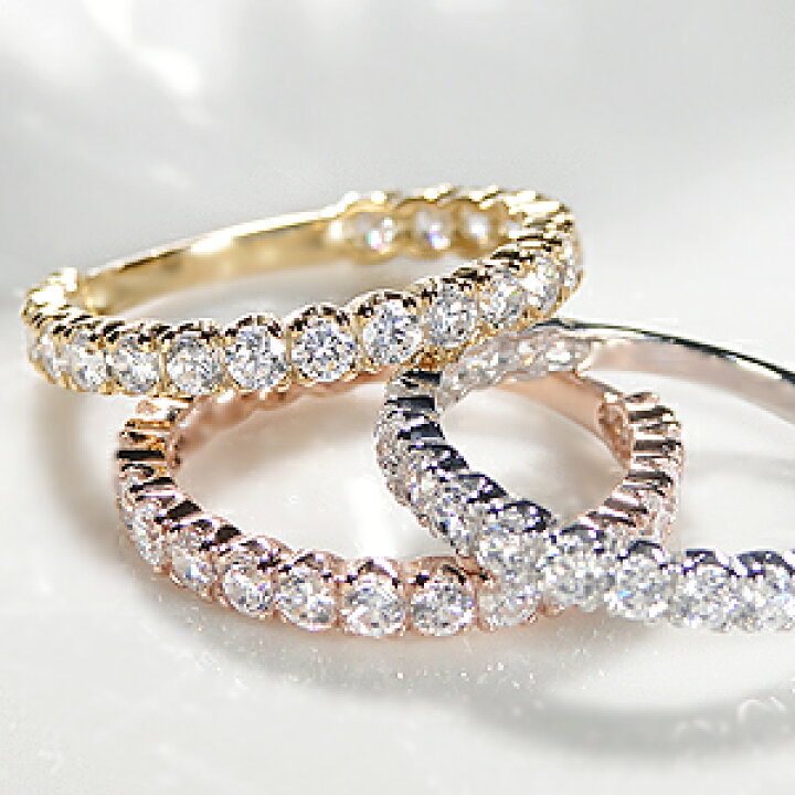楽天市場】K18WG/YG/PG ダイヤモンド エタニティリング【1.0ct 
