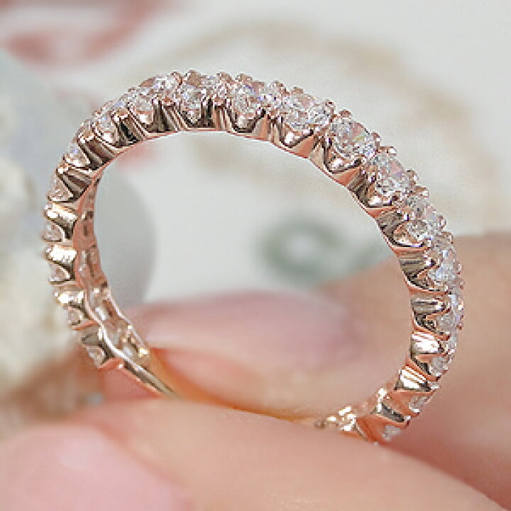 楽天市場】K18WG/YG/PG ダイヤモンド エタニティリング【1.0ct 