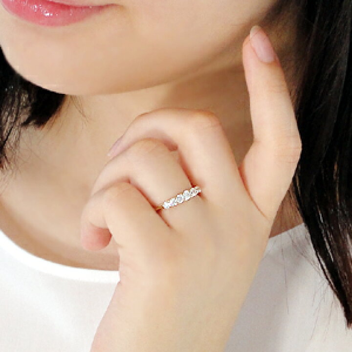 楽天市場】K18WG/YG/PG グラデーション ダイヤモンド リング【0.5ct 