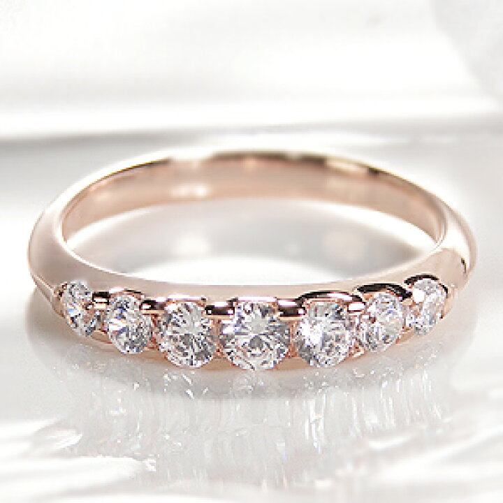 楽天市場】K18WG/YG/PG グラデーション ダイヤモンド リング【0.5ct 