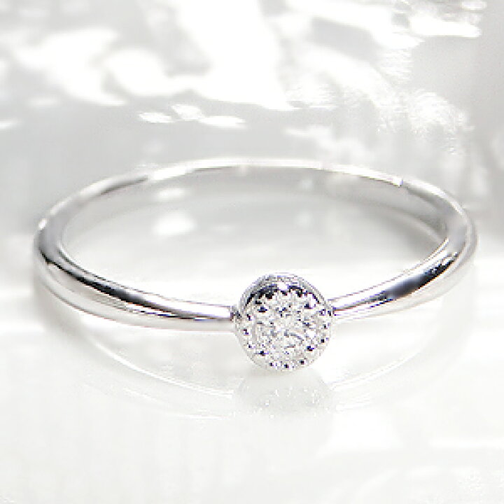 楽天市場】Pt900 一粒 ダイヤモンド リング【0.07ct】ファッション  
