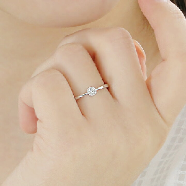 楽天市場】Pt900 一粒 ダイヤモンド リング【0.07ct】ファッション 