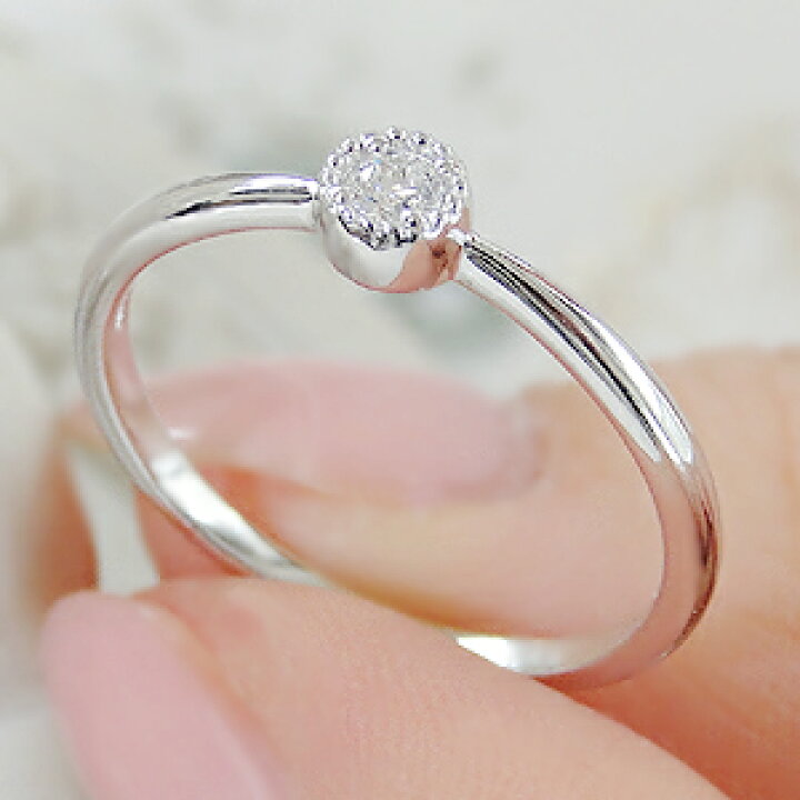 楽天市場】Pt900 一粒 ダイヤモンド リング【0.07ct】ファッション  