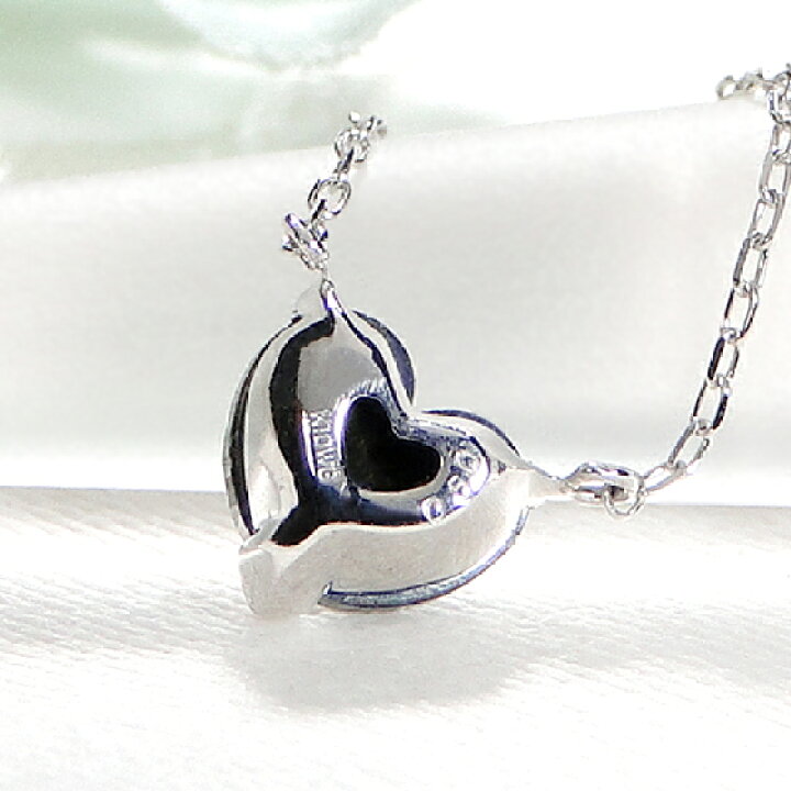 楽天市場】K10YG/WG【0.5ct】ブラック ダイヤモンド ハート ペンダント 