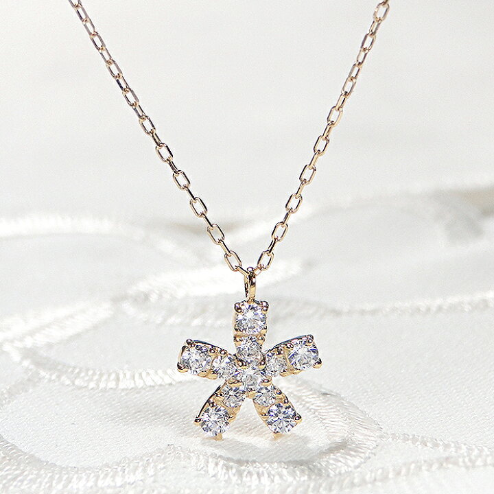 楽天市場】K10YG/PG/WG ダイヤモンド ネックレス 【0.22ct】 送料無料 