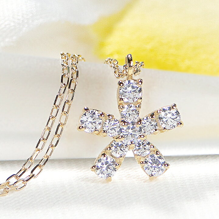 楽天市場】K10YG/PG/WG ダイヤモンド ネックレス 【0.22ct】 送料無料 