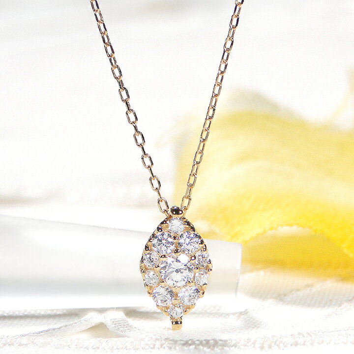 楽天市場】K10YG/PG/WG【0.25ct】ひし形 ダイヤモンド ネックレス 