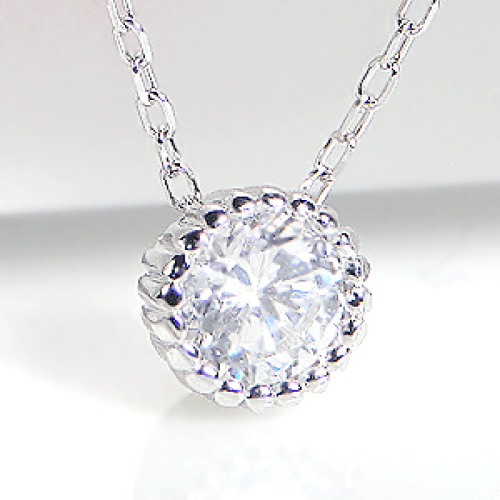 楽天市場】K18WG/YG/PG 一粒ダイヤモンド ネックレス 【0.20ct 