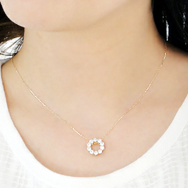 楽天市場】K18WG/YG/PG ダイヤモンド ネックレス 【1.00ct】ジュエリー 