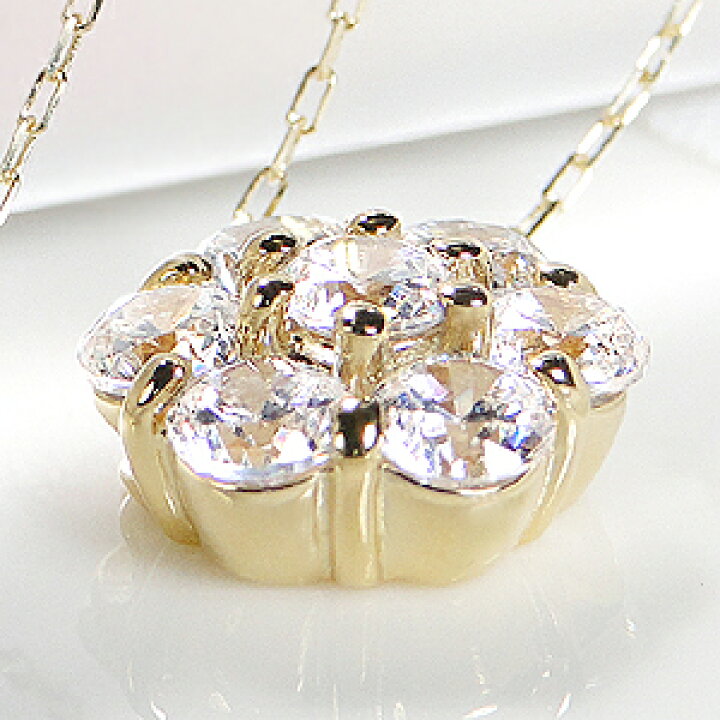 楽天市場】K18YG/PG/WG ダイヤモンド フラワー ネックレス 【1.00ct 