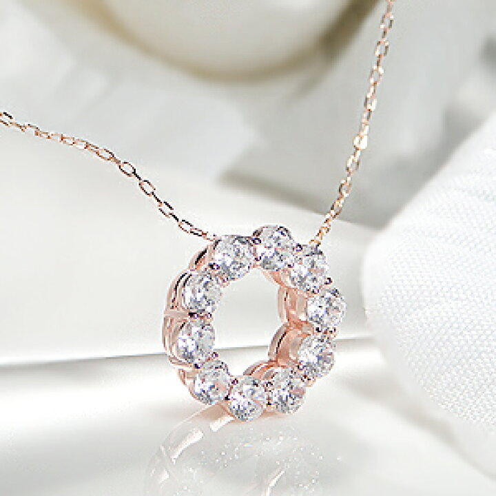 楽天市場】K18WG/YG/PG ダイヤモンド ネックレス 【1.00ct】ジュエリー 