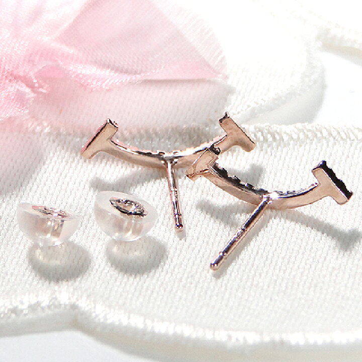 楽天市場】K18YG/PG/WG【0.12ct】スマイル ダイヤモンド ピアス 