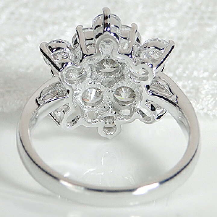 楽天市場】pt900【2.0ct】フラワー ダイヤモンド リング指輪 リング 