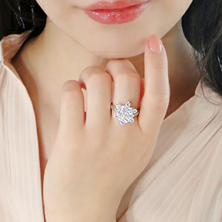 楽天市場】pt900【2.0ct】フラワー ダイヤモンド リング指輪 リング 