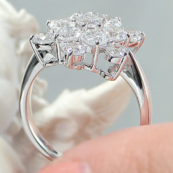 Pt900 構える ダイヤモンド リング 2.218ct 