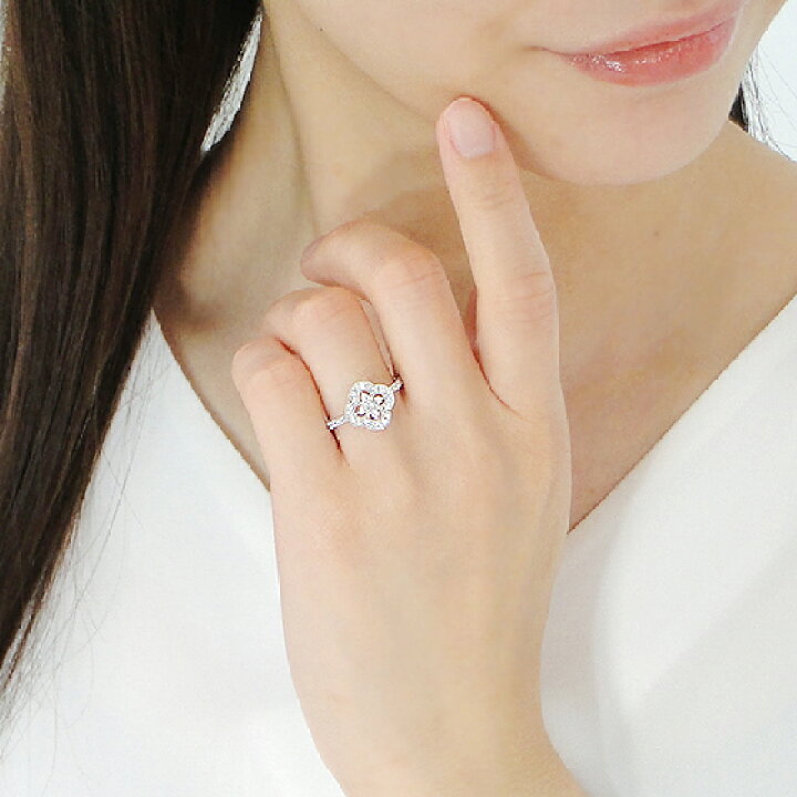 楽天市場】Pt900【0.30ct】クローバー ダイヤモンド リング指輪  