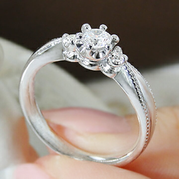 楽天市場】K18PG/YG/WG【0.23ct】ミルククラウン 一粒 ダイヤモンド  
