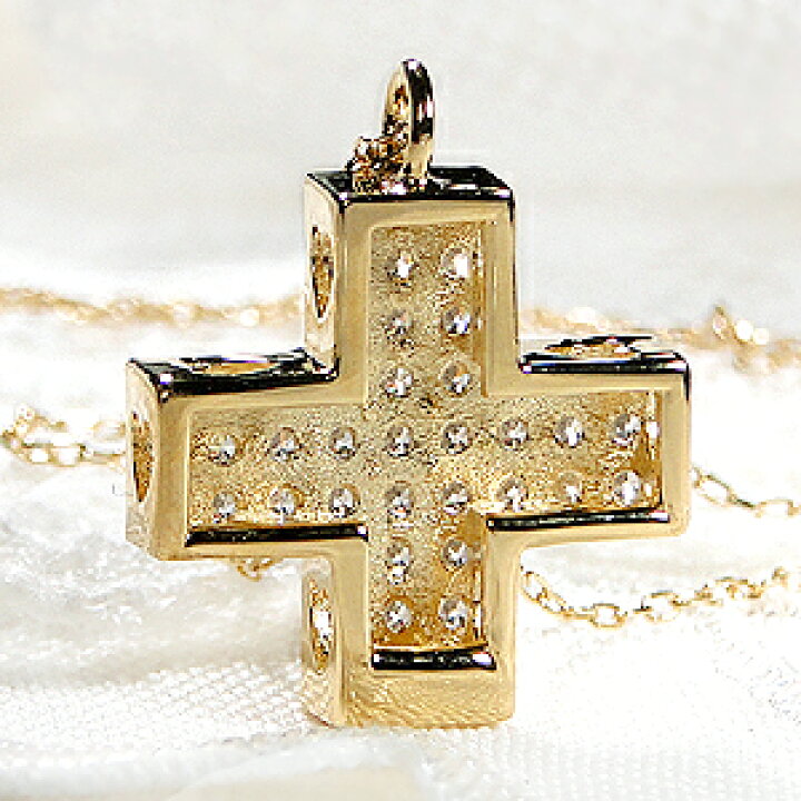 楽天市場】K18YG/PG/WG【0.50ct】パヴェ ダイヤモンド クロス  