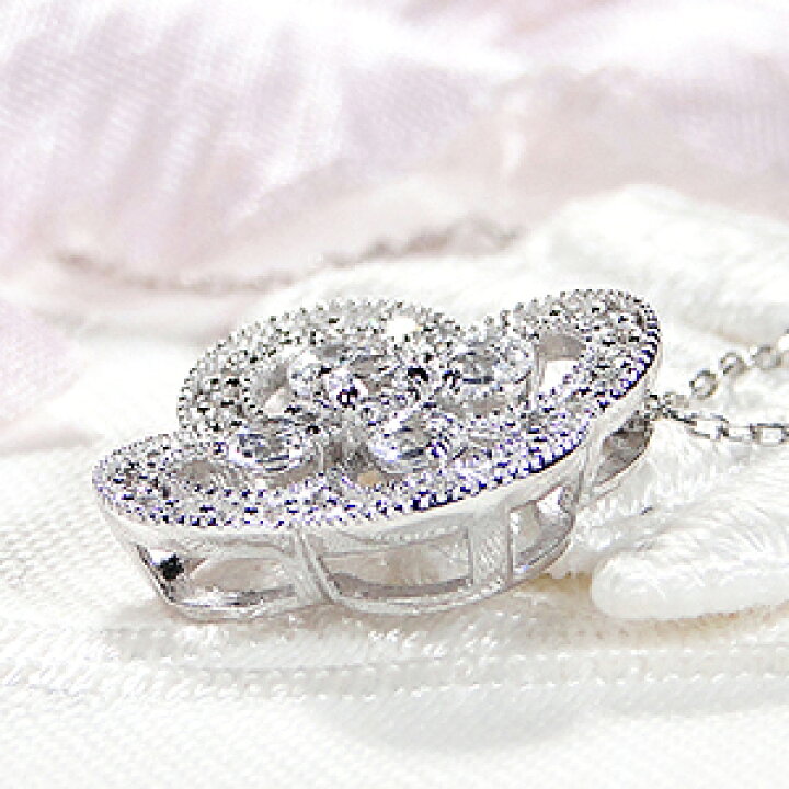 楽天市場】Pt900 ダイヤモンド クローバー ネックレス 【0.50ct 