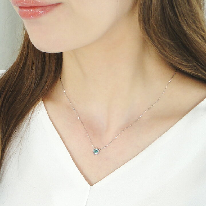 楽天市場】Pt900 エメラルド ダイヤモンド ネックレス 5月誕生石  