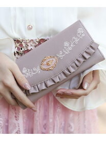 ローズ刺繍フリル長財布 axes femme アクシーズファム インテリア・生活雑貨 その他のインテリア・生活雑貨 ピンク ブルー【送料無料】[Rakuten Fashion]