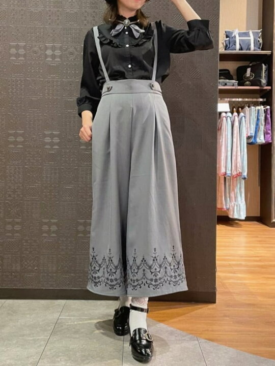 楽天市場】【SALE／66%OFF】裾刺繍サス付きワイドパンツ axes femme 