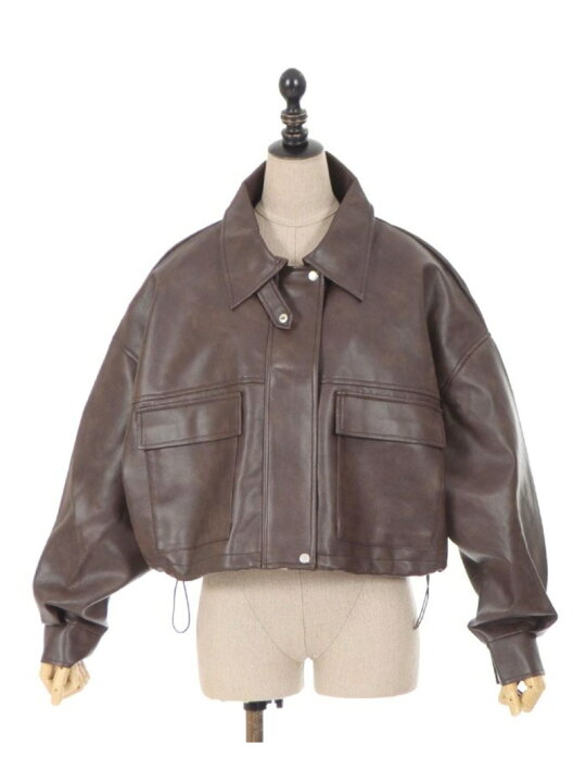 楽天市場】【SALE／50%OFF】合皮ショートブルゾン axes femme POETIQUE 