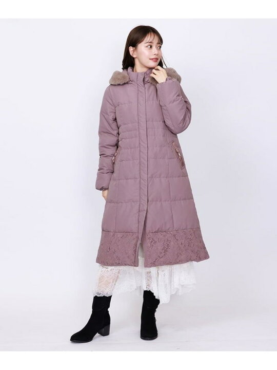 楽天市場】【SALE／42%OFF】裾レースロングダウンコート axes femme 