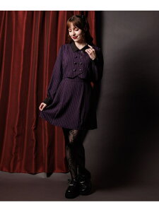 axes femme kawaii リボンレースブロッキングワンピース 黒 axes femme アクシーズ ファム ワンピース ローズ リボン姫袖