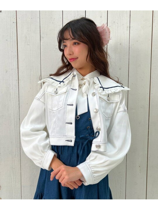 楽天市場】【SALE／50%OFF】セーラー襟ショートブルゾン axes femme 