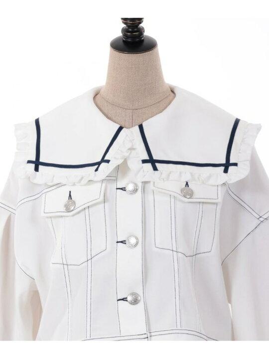 楽天市場】【SALE／50%OFF】セーラー襟ショートブルゾン axes femme 