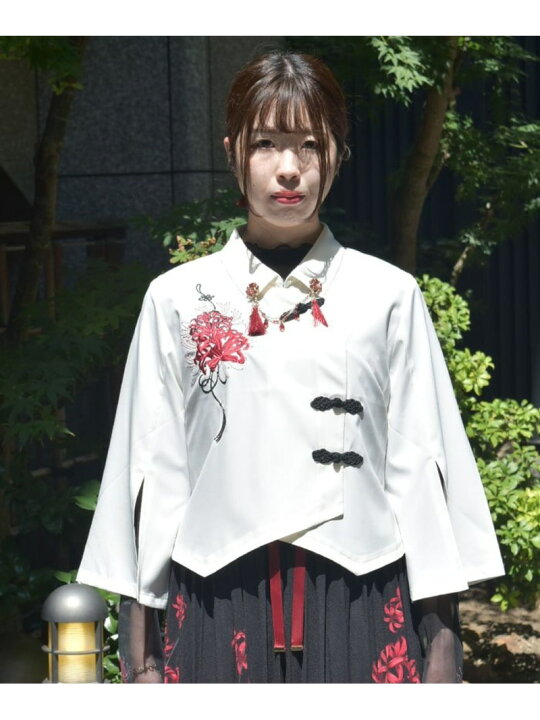 楽天市場】【SALE／40%OFF】彼岸花刺繍ショートシャツ axes femme 