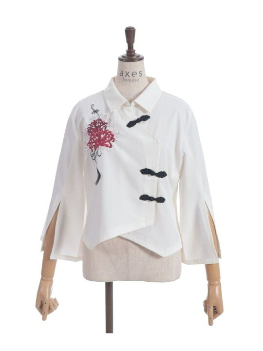 楽天市場】【SALE／40%OFF】彼岸花刺繍ショートシャツ axes femme 