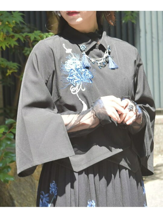 楽天市場】【SALE／40%OFF】彼岸花刺繍ショートシャツ axes femme 