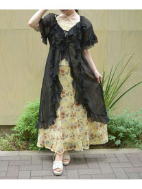 【SALE／33%OFF】ラッフルフリルガウン axes femme アクシーズファム トップス カーディガン ベージュ【RBA_E】【送料無料】[Rakuten Fashion]