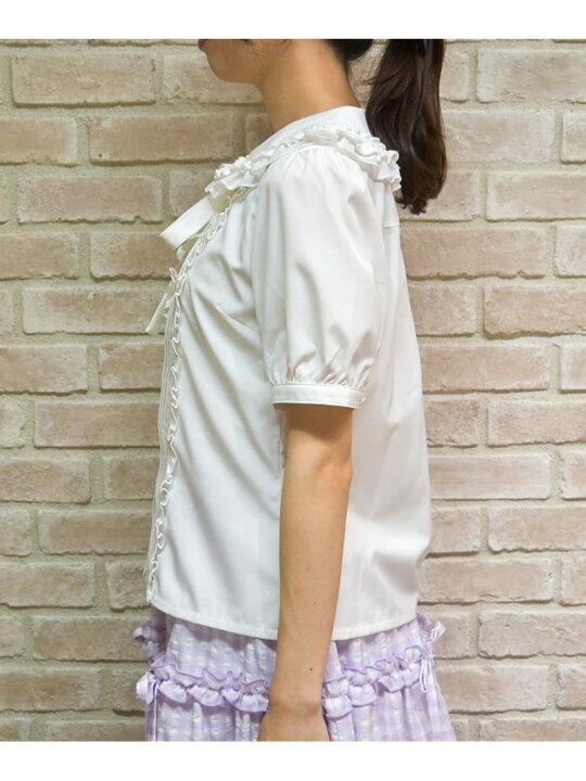 楽天市場】【SALE／63%OFF】リボンフリル半袖ブラウス axes femme 
