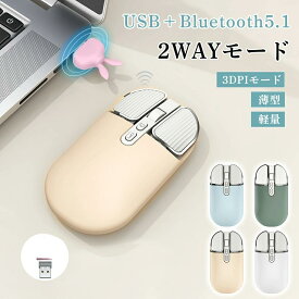 マウス Bluetooth ワイヤレス 超小型 マウス 薄型 無線 有線 ブルートゥース 充電式 DPI切替 PC高感度 軽量 静音 まうす 持ち運び便利 usb マウス かわいい ノート パソコン Microsoft Windows iPad