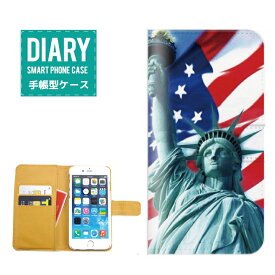 iPhone 12 Pro ケース 手帳型 iPhone12Pro 送料無料 アメリカ America デザイン 国旗 自由の女神 Statue of Liberty NEW YORK ニューヨーク オシャレ カラー レッド ブルー ホワイト オシャレ
