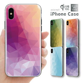 ガラスケース iPhone15 iPhone14 Pro Max iPhone13 mini Pro ケース 12 11 iPhone SE SE2 SE3 ケース スマホケース ガラス 強化ガラス 背面ガラス 耐衝撃 おしゃれ 海外 トレンド グラデーション 幾何学模様 ペイント カッコイイ ピンク パープル ブルー