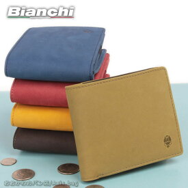 ビアンキ Bianchi ヌバック革 二つ折り財布 サイフ L字ファスナー brina(ブリーナ）BIE1003