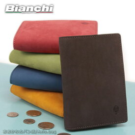 ビアンキ Bianchi ヌバック革 縦型二つ折り財布 サイフ ミドルウォレット brina(ブリーナ）BIE1004
