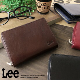 二つ折り財布 メンズ サイフ Lee リー メンズ 牛革ベジタブルレザー 0520266 財布 メンズ レディース レザー 本革 シンプル カジュアル 折財布