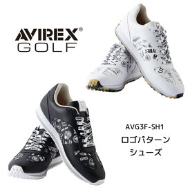 【SALE】【23秋冬】AVIREX GOLF（アビレックス ゴルフ）AVG3F-SH1 ロゴパターンシューズ【12808】