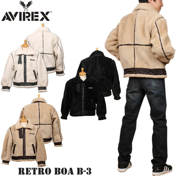 楽天市場】AVIREX アビレックス レトロ ボア B-3 フリース 