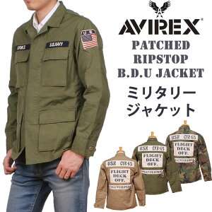 y5%OFFzAVIREX ArbNX PATCHED RIPSTOP B.D.U JACKET/~^[WPbg/bvXgbvABbNX6182129_53_75_98ANXOM/AXS SANSHIN/TVyō14080i{̉i12800jz