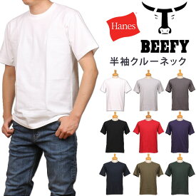 Hanes BEEFY ヘインズ ビーフィー クルーネック 半袖Tシャツ無地 H5180_010_060_081_090_940_270_370_590_570アクス三信/AXS SANSHIN/サンシン【税込￥1980（本体価格￥1800）】