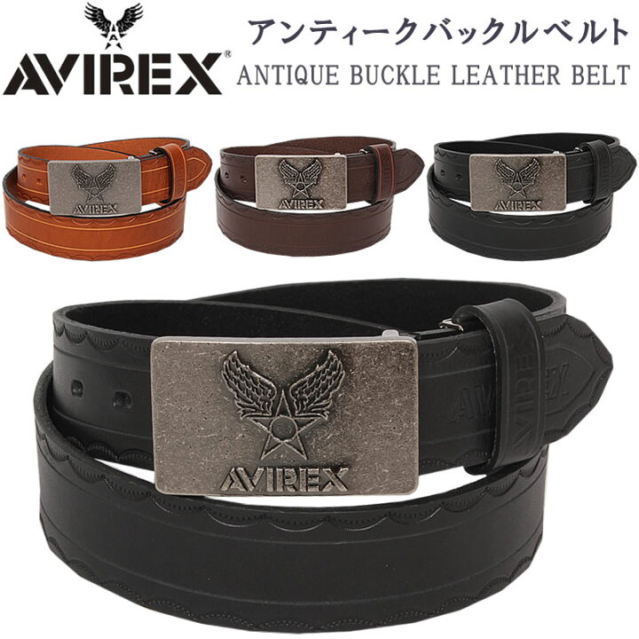 楽天市場】AVIREX アビレックス アンティークバックルベルト 