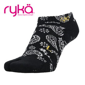 【マラソン限定！最大1000円OFFクーポン】ryka R-SOX-6 BKP レディース (23〜25cm) すべり止め付き足袋型ソックス 丈6cm 靴下 フィットネス ダンス エアロ 運動 ブラック RYKA ライカ