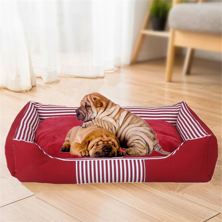 楽天市場 ペットベッド 犬ベッド 猫用ペットベッド スクエア クッションベッド マット サイズ108 14cm 通気 取り外し可能 冬 寒さ対策 多頭飼い 大型犬用ベッド Selling Town